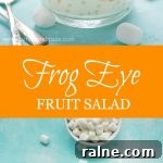 Serve Frog Eye Fruit Salad at your next barbecue for a yummy, sweet, fruit filled side dish that will be the talk of the party.
