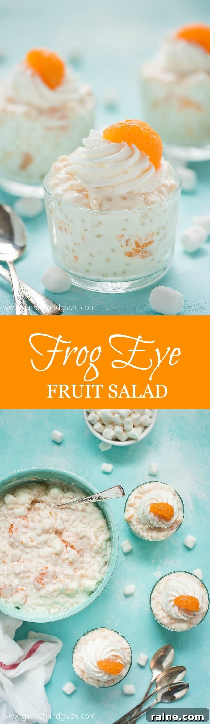 Serve Frog Eye Fruit Salad at your next barbecue for a yummy, sweet, fruit filled side dish that will be the talk of the party.