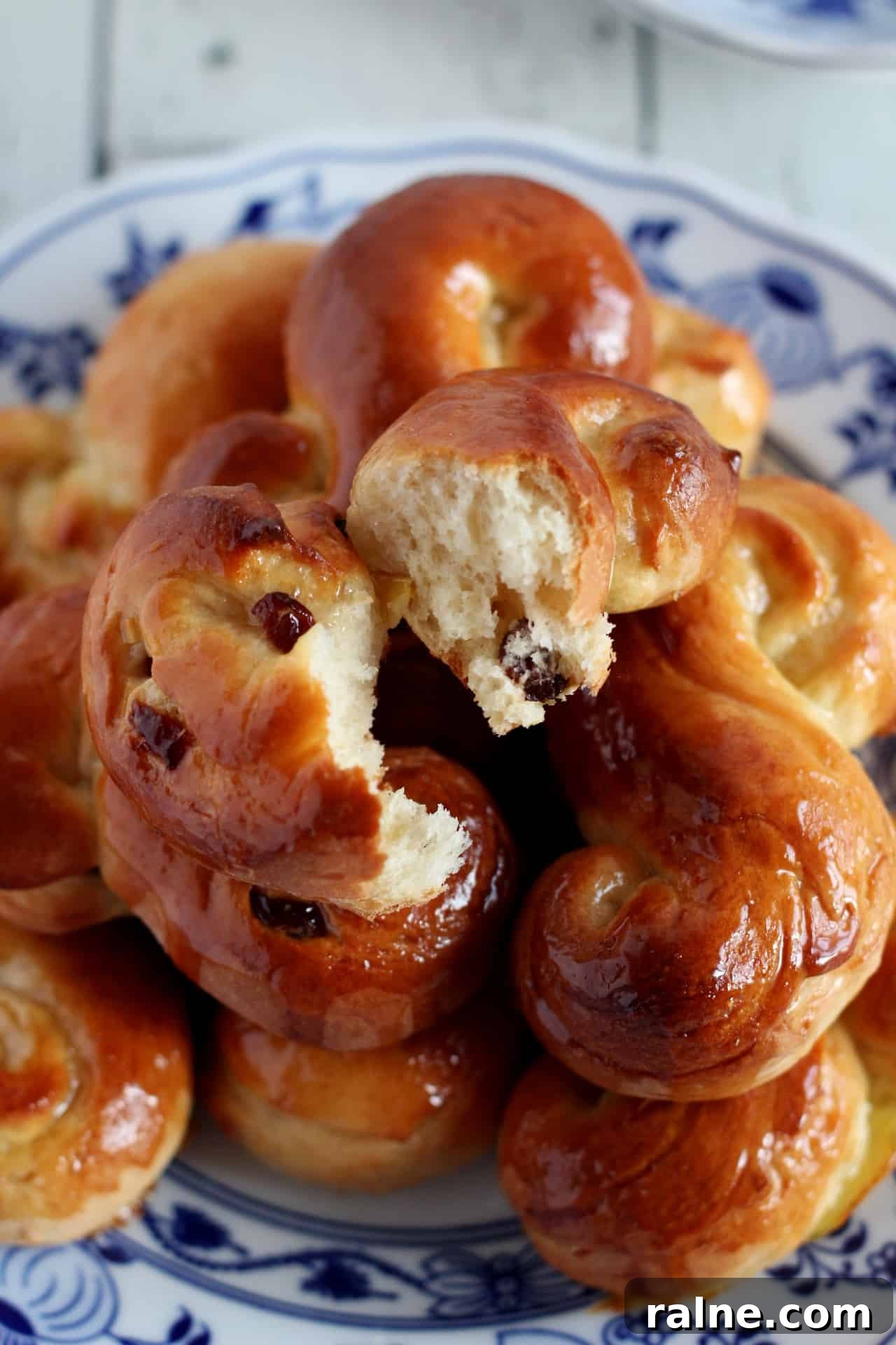 Easter Sweet Brioche Buns (Judas Ropes) 3 piled brioche buns