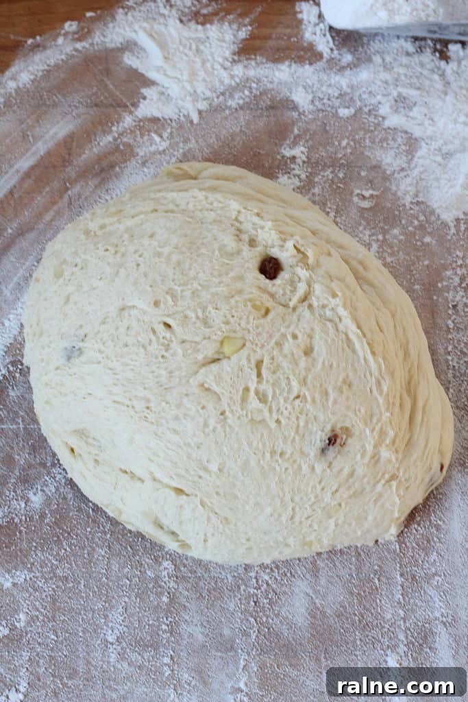 Easter Sweet Brioche Buns (Judas Ropes) 7 Place on floured surface