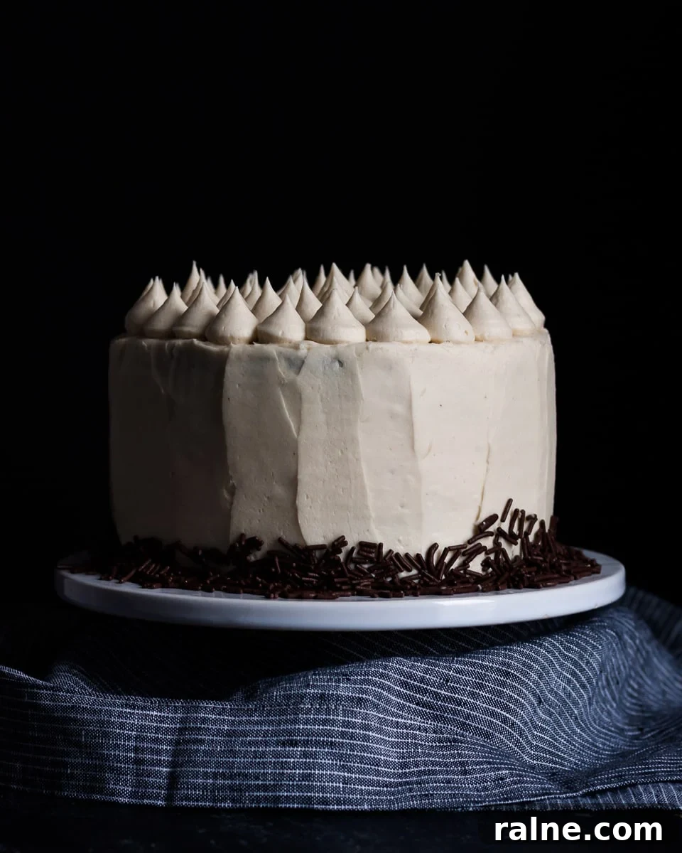 6-Inch Chocolate Cake with Tahini Buttercream Frosting 2 A six inch chocolate cake is the perfect size for smaller groups! Make this delicious chocolate cake recipe and pair it with a light and nutty tahini buttercream frosting.