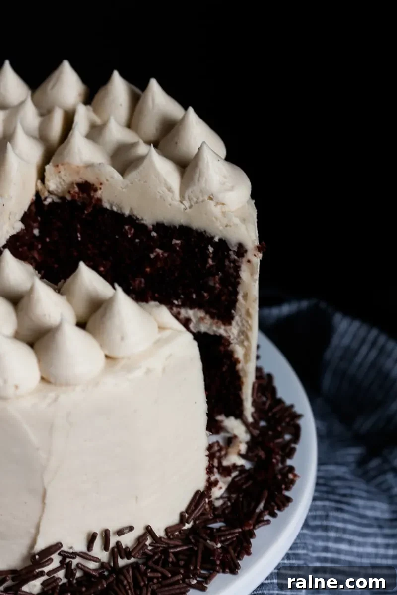6-Inch Chocolate Cake with Tahini Buttercream Frosting 6 A six inch chocolate cake is the perfect size for smaller groups! Make this delicious chocolate cake recipe and pair it with a light and nutty tahini buttercream frosting.