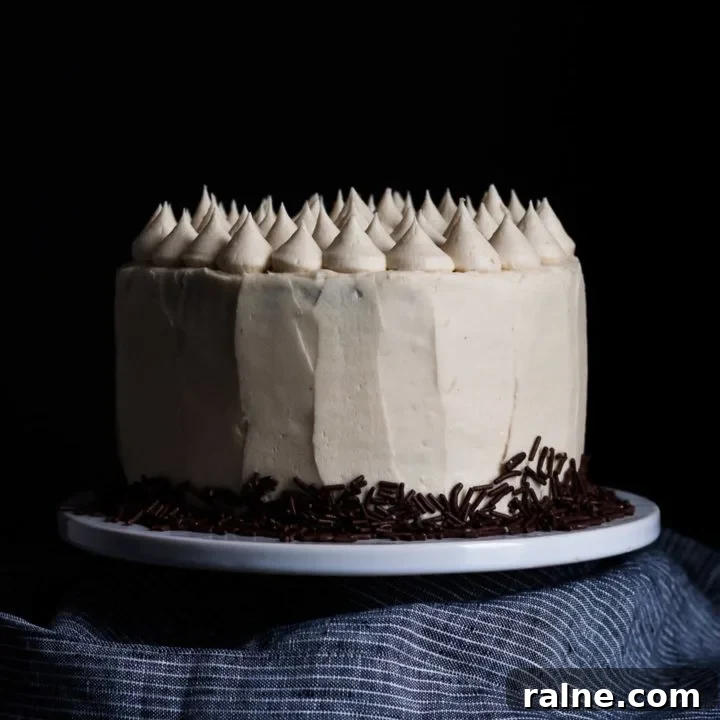 A six inch chocolate cake is the perfect size for smaller groups! Make this delicious chocolate cake recipe and pair it with a light and nutty tahini buttercream frosting.