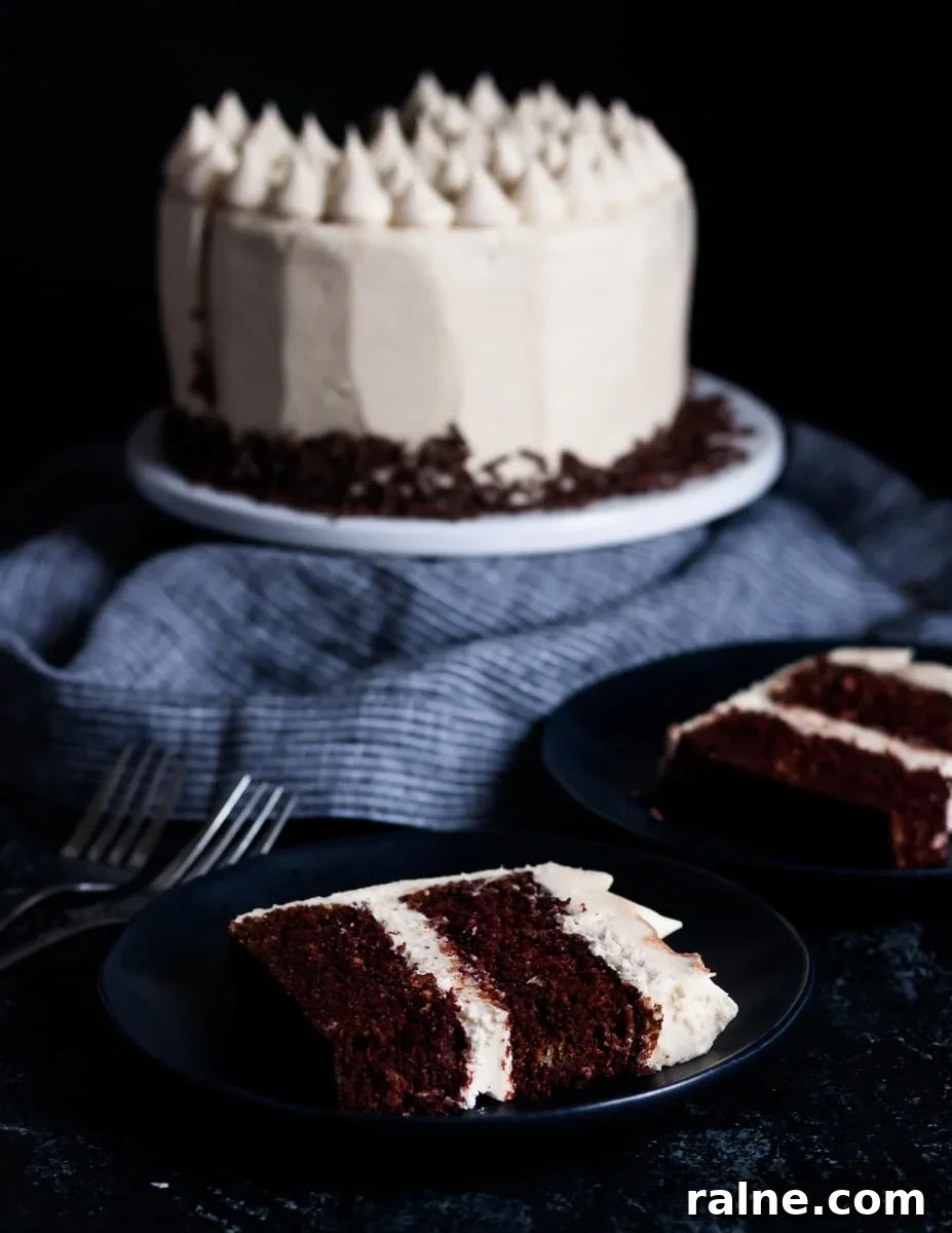 6-Inch Chocolate Cake with Tahini Buttercream Frosting 3 A six inch chocolate cake is the perfect size for smaller groups! Make this delicious chocolate cake recipe and pair it with a light and nutty tahini buttercream frosting.