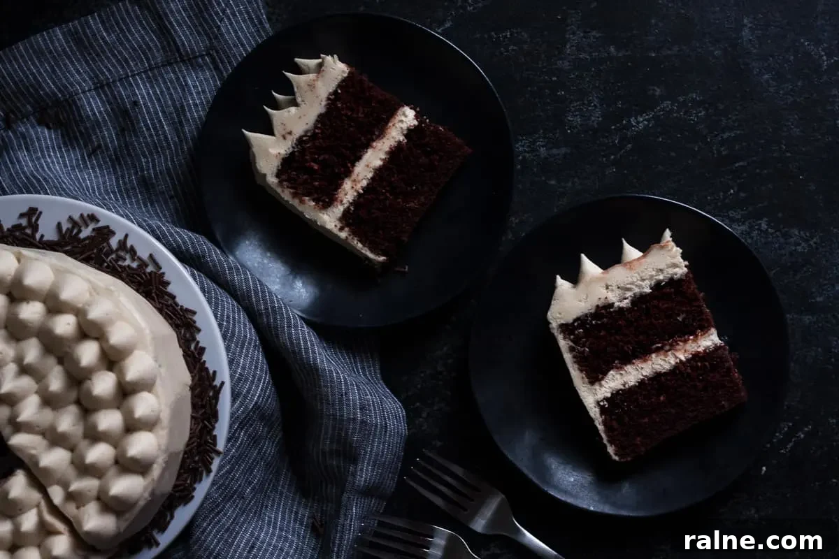 6-Inch Chocolate Cake with Tahini Buttercream Frosting 4 A six inch chocolate cake is the perfect size for smaller groups! Make this delicious chocolate cake recipe and pair it with a light and nutty tahini buttercream frosting.