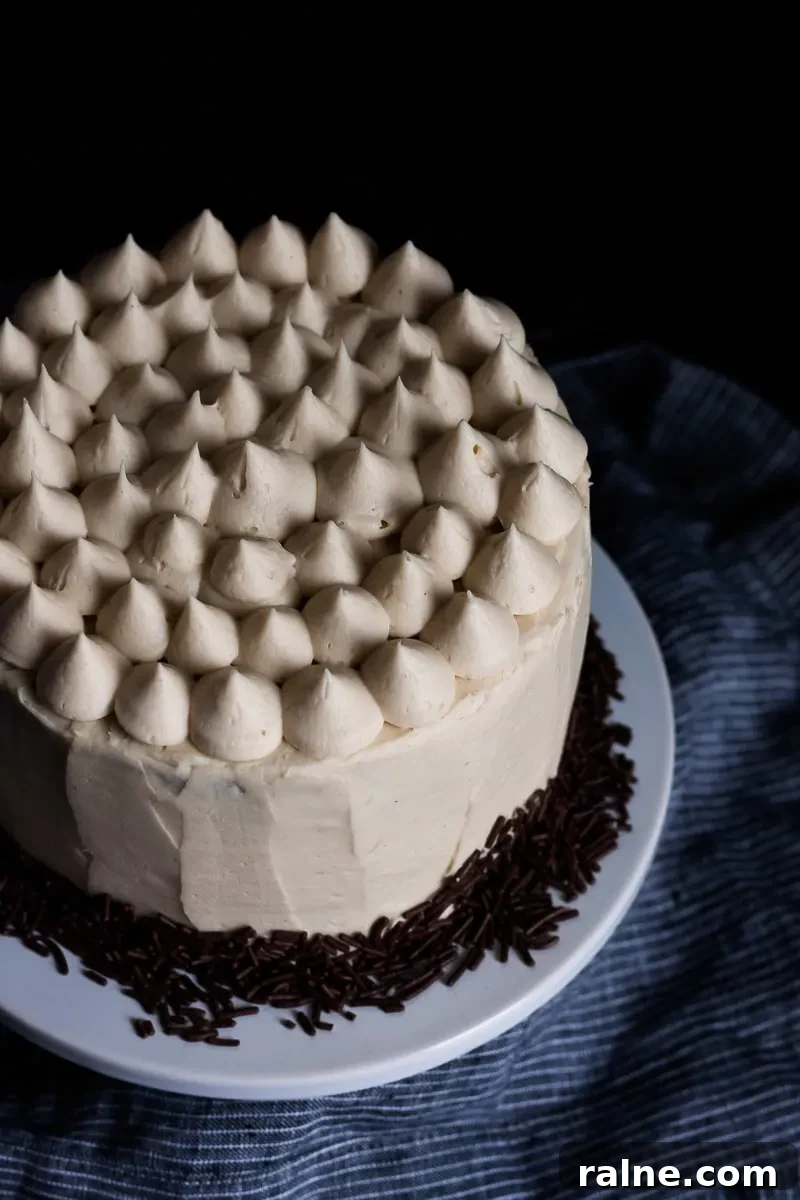 6-Inch Chocolate Cake with Tahini Buttercream Frosting 5 A six inch chocolate cake is the perfect size for smaller groups! Make this delicious chocolate cake recipe and pair it with a light and nutty tahini buttercream frosting.