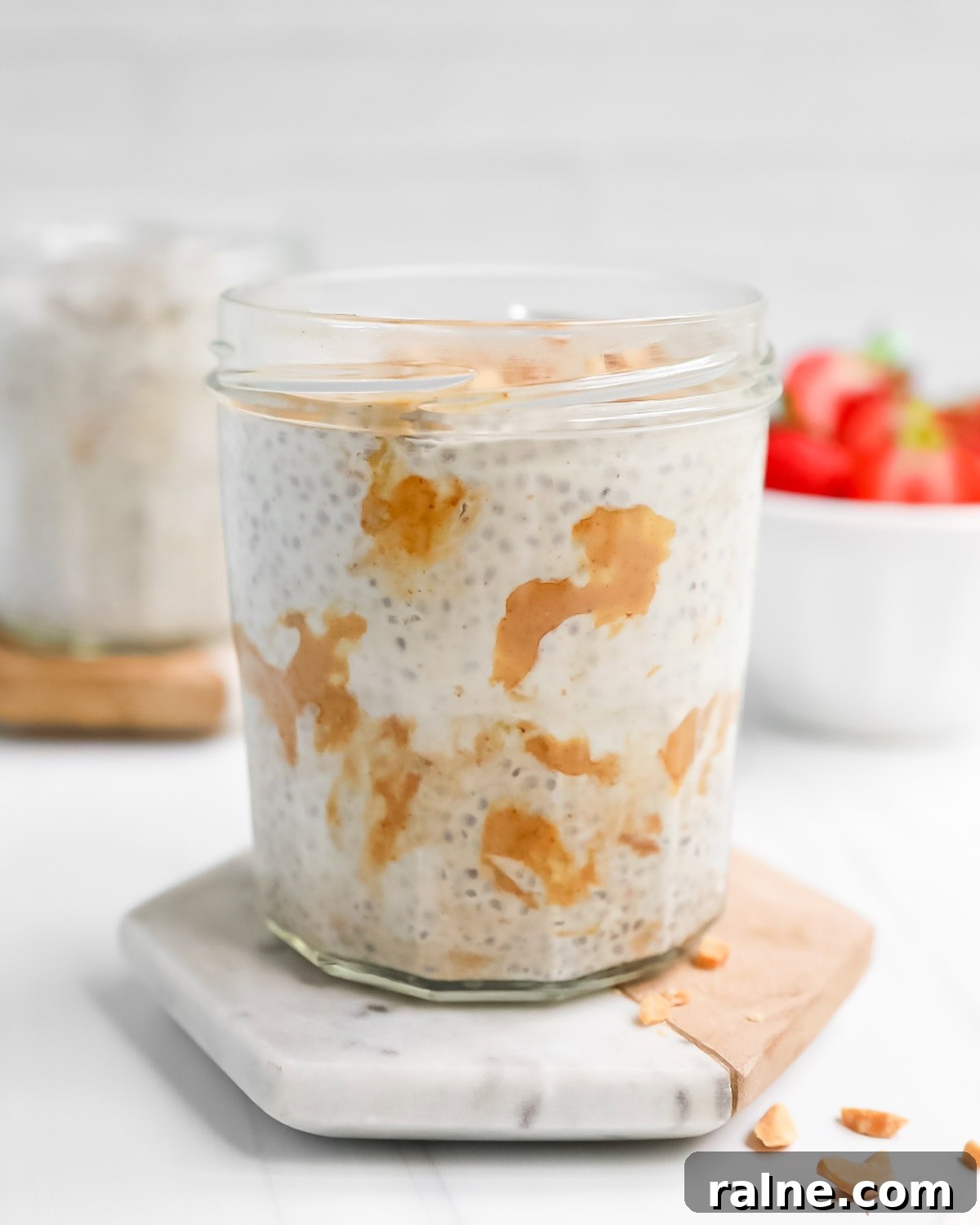 Chia pudding in a jar.
