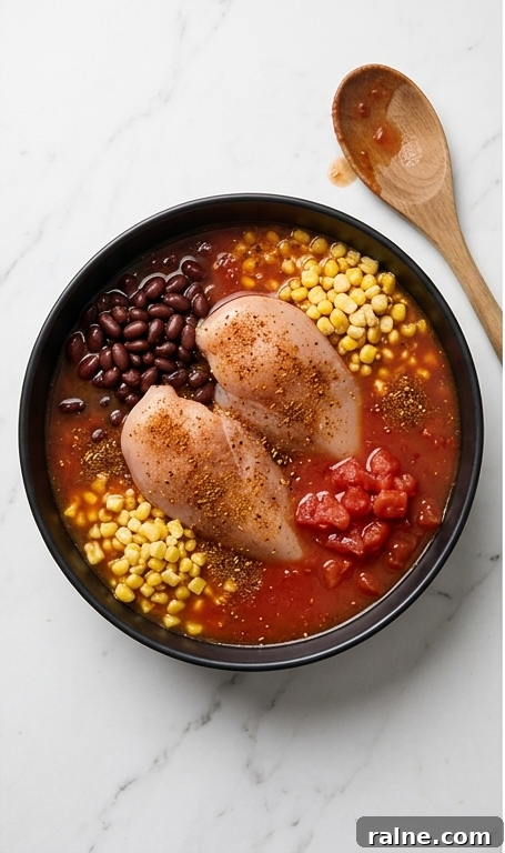 Ingredients in instant pot