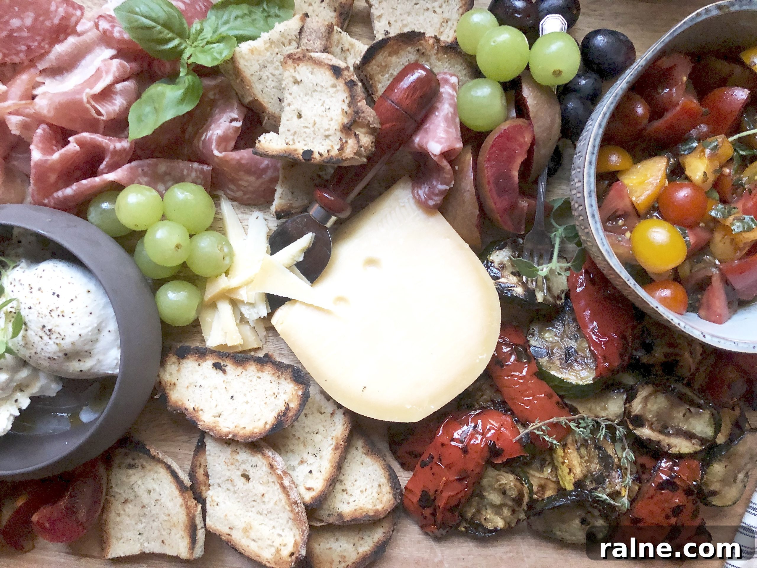 Marinated Tomatoes and Grilled Veggie Cheese Board Recipe 11 marinated tomato & grilled veggie cheese board