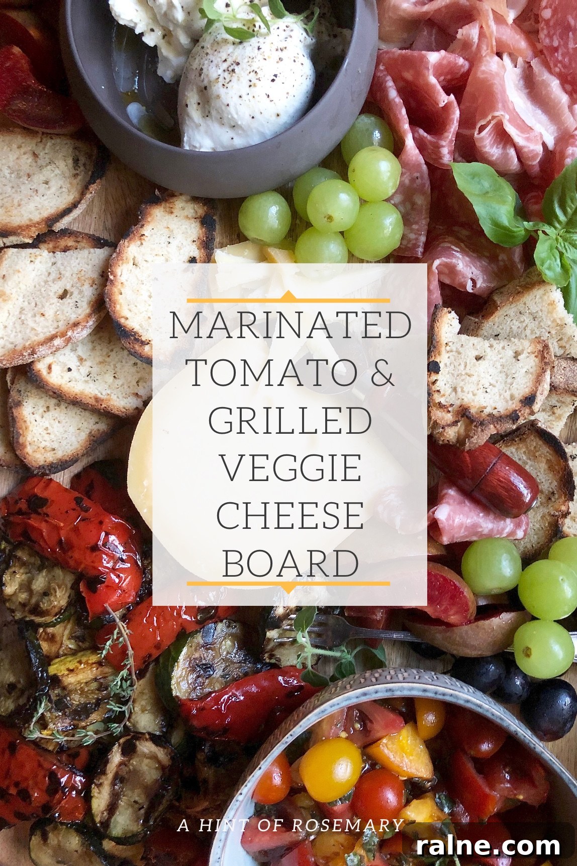 Marinated Tomatoes and Grilled Veggie Cheese Board Recipe 13 marinated tomato & grilled veggie cheese board