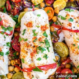 Cod with chorizo and chickpeas